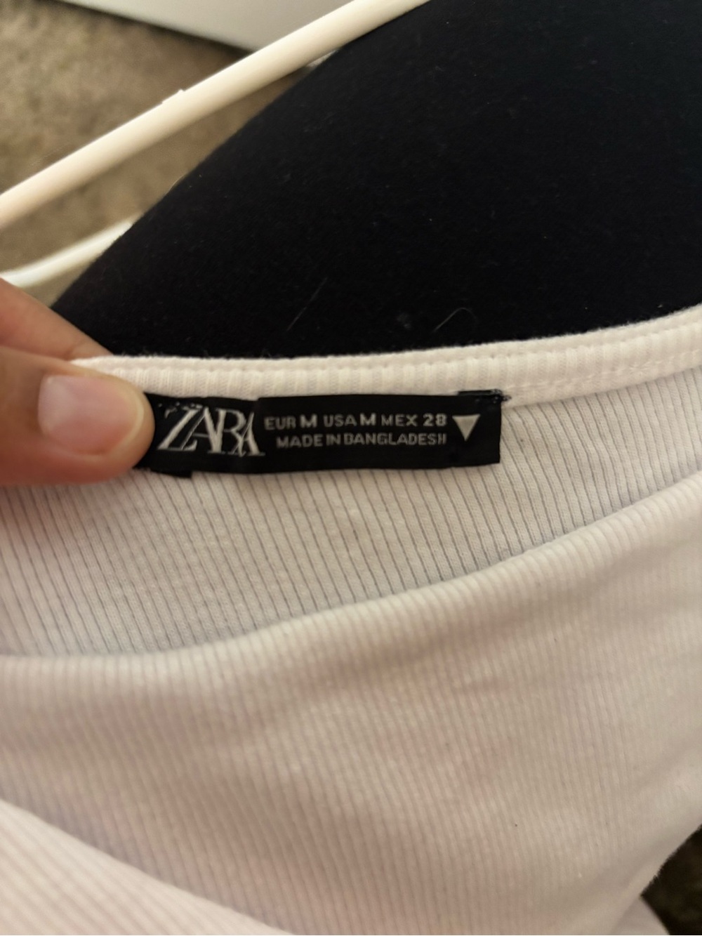 Zara White Puff Sleeve Square-Neck Crop Top - Picture 3 of 3